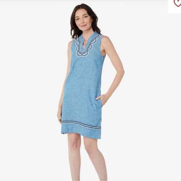 NWT Hatley Marin Shift Dress - Chambray Large - Picture 1 of 11